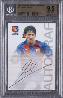 2004-05 Panini Barca Campeon #89 Lionel Messi Rookie Card - BGS GEM MINT 9.5